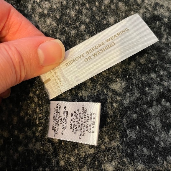 LOU & GRAY Women’s Gray Boucle Open Wool Blend Jacket - Size Small - Picture 7 of 11